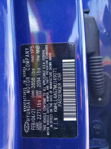 2021 HYUNDAI ELANTRA SE KMHLL4AG7MU149071