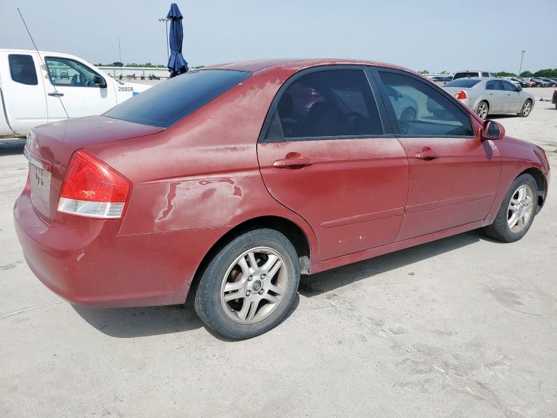KIA SPECTRA EX 2007 burgundy  gas KNAFE122475378574 photo #4