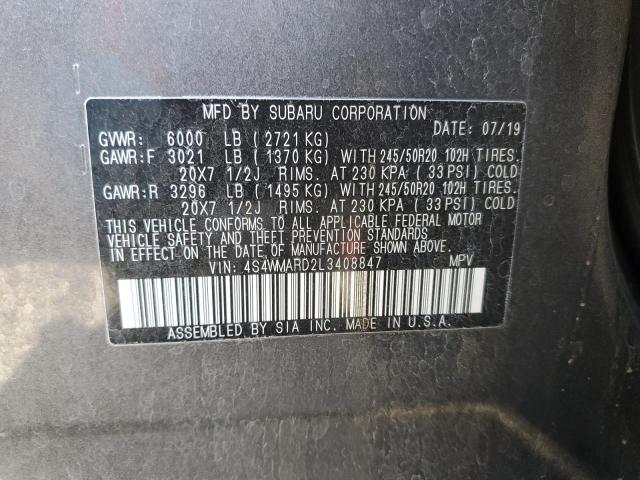 2020 SUBARU ASCENT TOU 4S4WMARD2L3408847