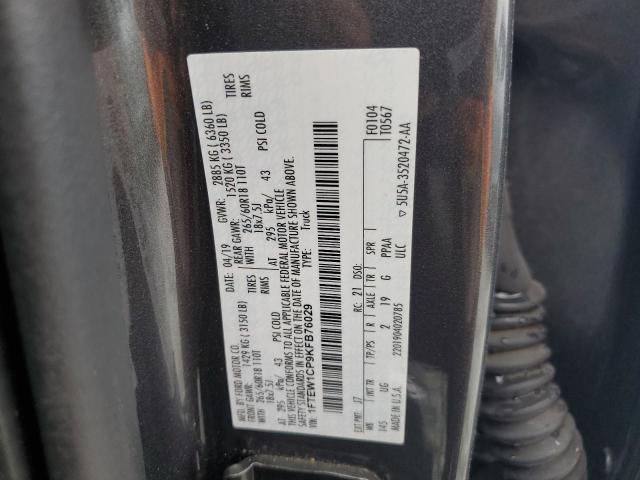 2019 FORD F150 SUPER - 1FTEW1CP9KFB76029