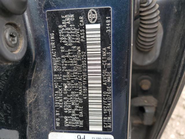 2015 TOYOTA CAMRY LE - 4T1BF1FK9FU105252
