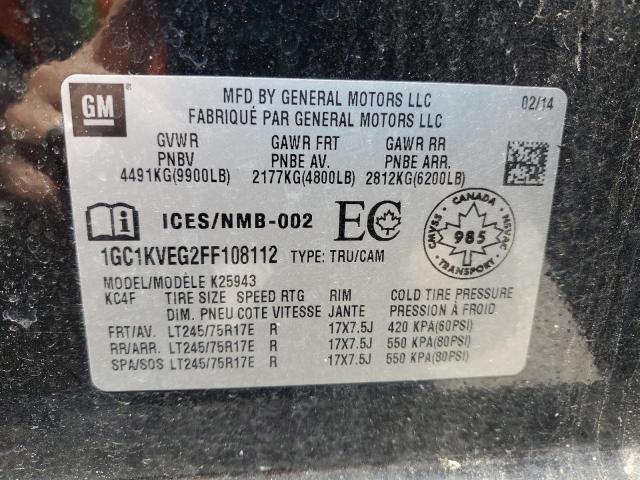 2015 CHEVROLET SILVERADO - 1GC1KVEG2FF108112