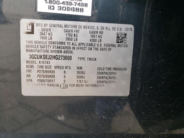 2017 CHEVROLET 1500 3GCUKSEJ2HG273800