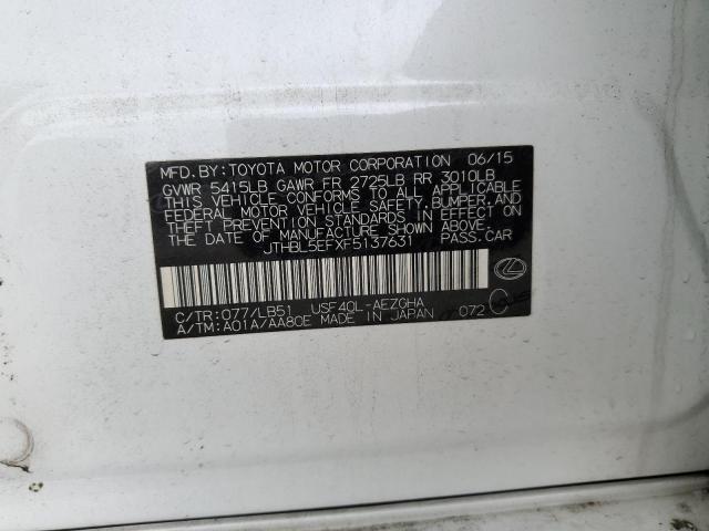 2015 LEXUS LS 460 - JTHBL5EFXF5137631