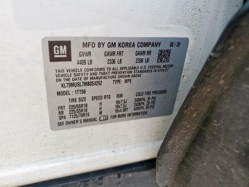 2021 CHEVROLET TRAILBLAZE KL79MUSL7MB054252