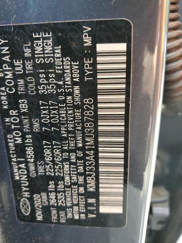 2021 HYUNDAI TUCSON LIM - KM8J33A41MU387828