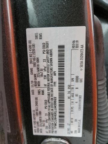 2020 FORD ESCAPE SEL 1FMCU9H6XLUA59922