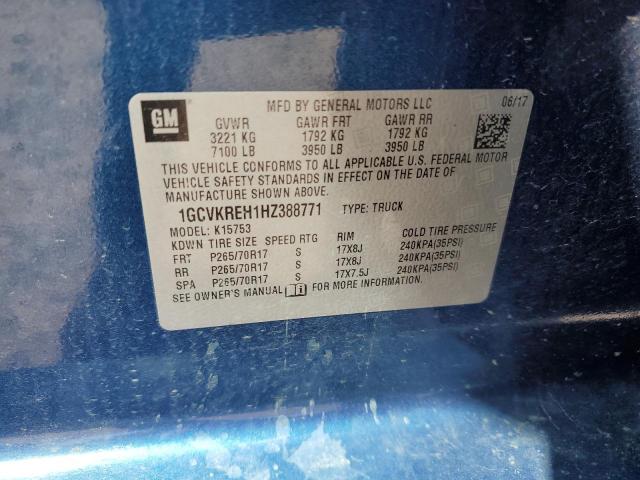 2017 CHEVROLET SILVERADO - 1GCVKREH1HZ388771
