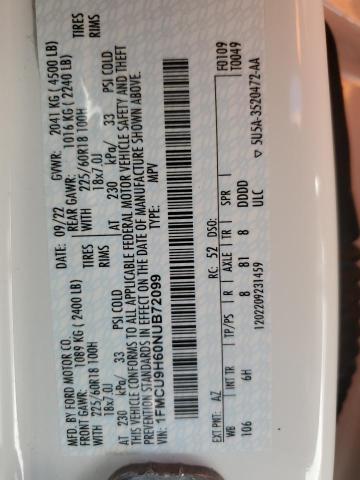 2022 FORD ESCAPE SEL - 1FMCU9H60NUB72099