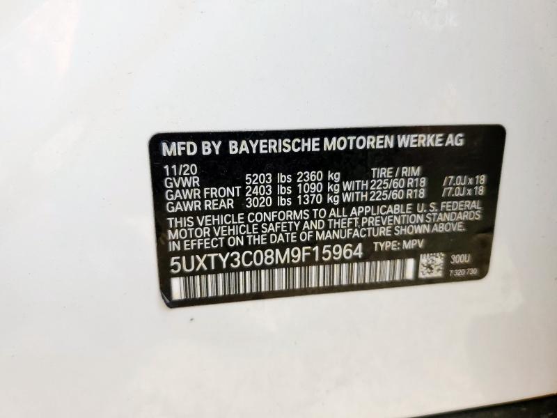 2021 BMW X3 SDRIVE3 - 5UXTY3C08M9F15964