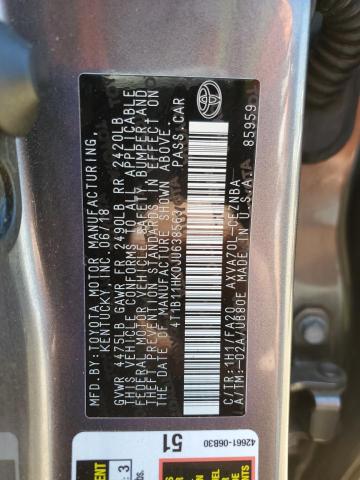 2018 TOYOTA CAMRY L - 4T1B11HK0JU638563