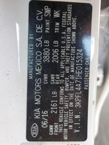 2017 KIA FORTE 3KPFL4A71HE015324