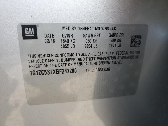 2016 CHEVROLET MALIBU LS - 1G1ZC5STXGF247206