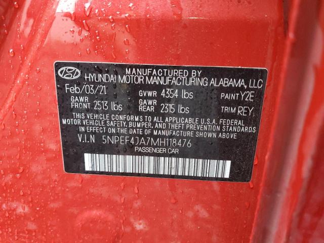 2021 HYUNDAI SONATA SEL - 5NPEF4JA7MH118476