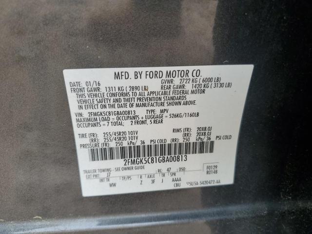2016 FORD FLEX SEL - 2FMGK5C81GBA00813