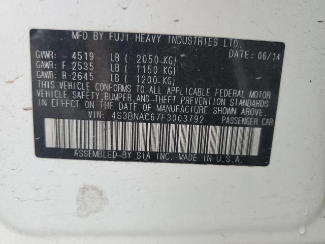 2015 SUBARU LEGACY 2.5I PREMIUM 4S3BNAC67F3003792