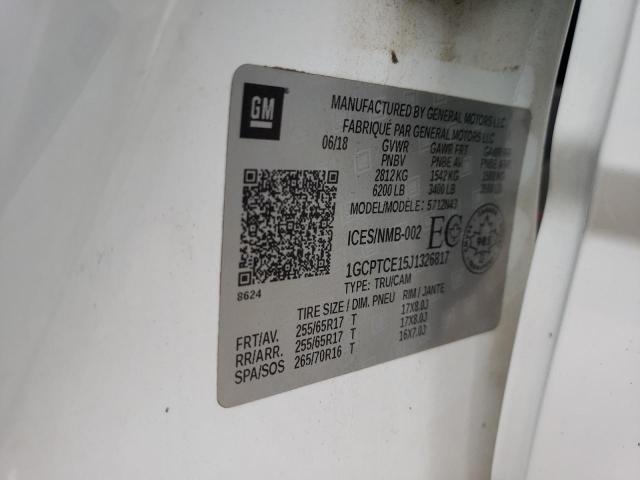 1GCPTCE15J1326817 2018 CHEVROLET COLORADO