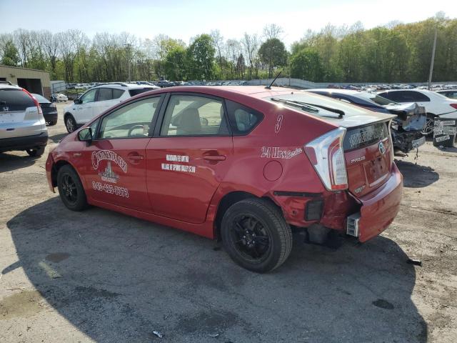 TOYOTA PRIUS 2012 red  hybrid engine JTDKN3DU1C0335992 photo #3