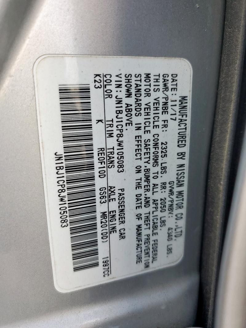 2018 NISSAN ROGUE SPOR JN1BJ1CP8JW105083