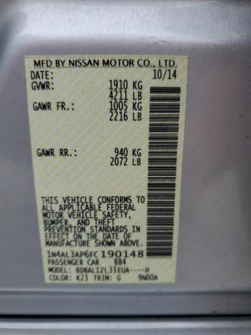 2015 NISSAN ALTIMA 2.5 - 1N4AL3AP6FC190148