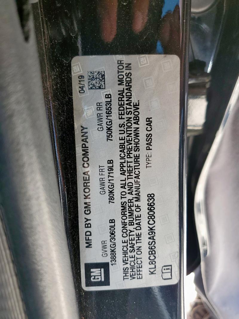 kl8cb6sa9kc806638 - 2019 Chevrolet spark ls - #58499915