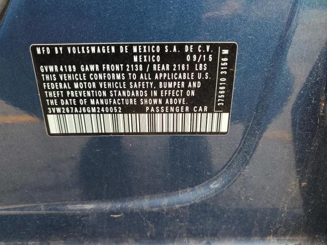 2016 VOLKSWAGEN JETTA S #3296419634