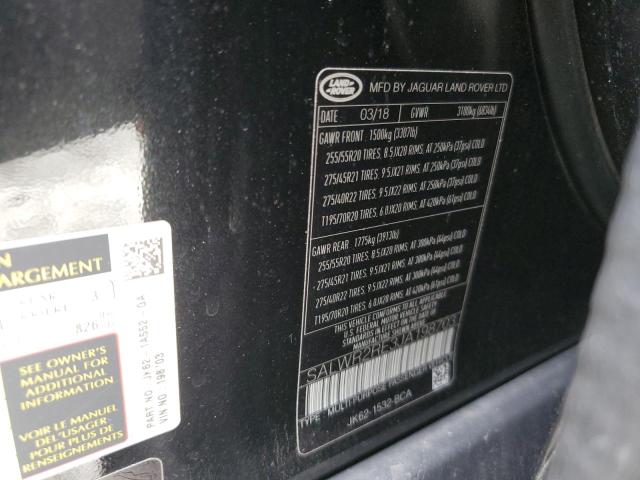 2018 LAND ROVER RANGE ROVE - SALWR2RE3JA198703