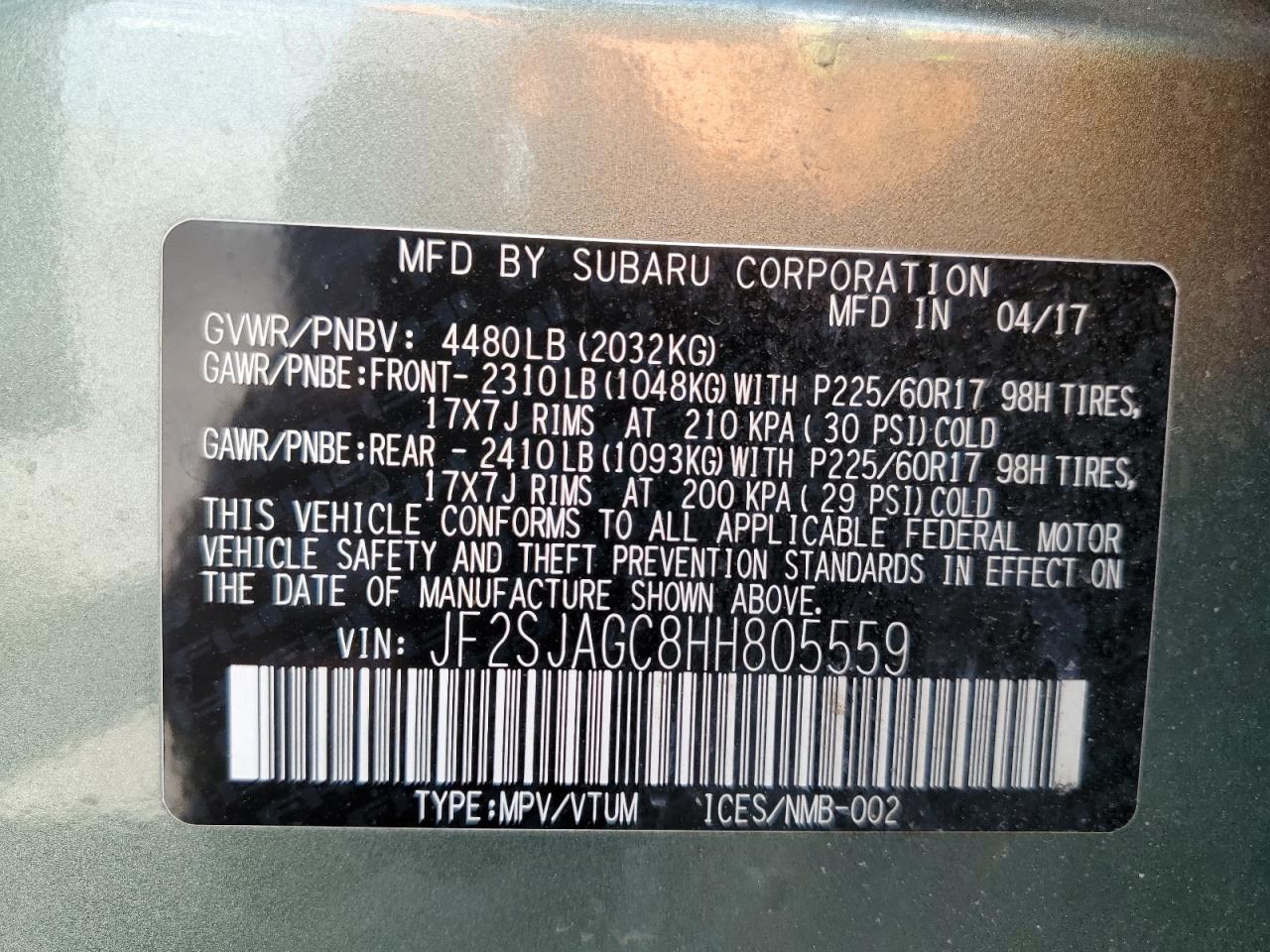 SUBARU FORESTER 2.5I PREMIUM