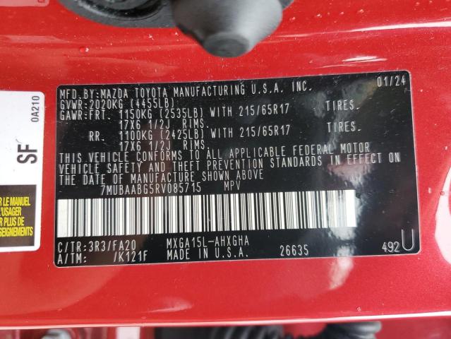 2024 TOYOTA COROLLA CR 7MUBAABG5RV085715