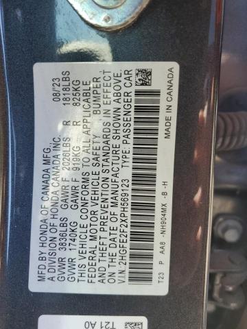 2023 HONDA CIVIC LX 2HGFE2F2XPH569123