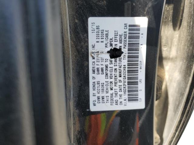 2016 HONDA ACCORD EXL - 1HGCR2F81GA053484