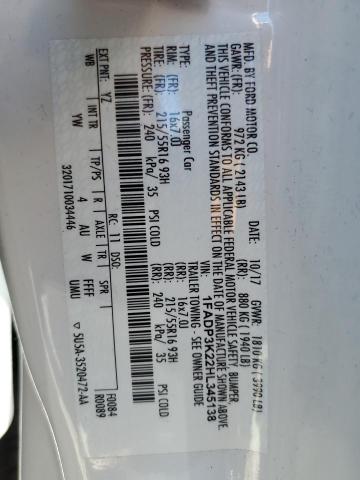 2017 FORD FOCUS SE - 1FADP3K22HL345138