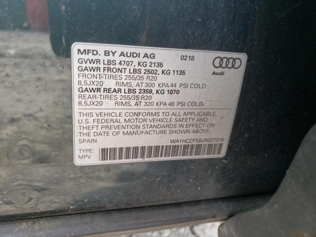 2018 AUDI Q3 PREMIUM WA1HCCFS8JR027376