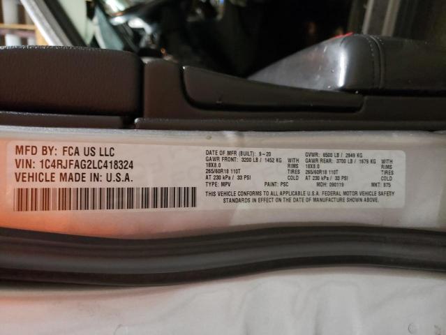 2020 JEEP GRAND CHER - 1C4RJFAG2LC418324