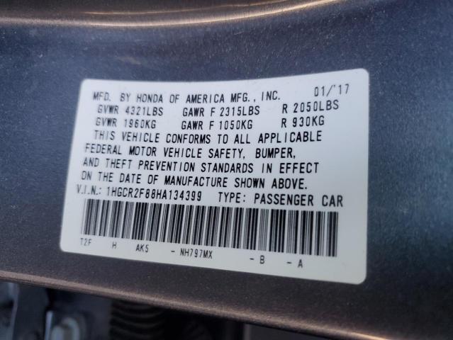 2017 HONDA ACCORD EXL - 1HGCR2F88HA134399