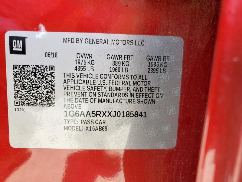 2018 CADILLAC ATS 1G6AA5RXXJ0185841