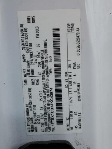 2018 FORD F150 SUPER - 1FTEX1CB3JKC43974