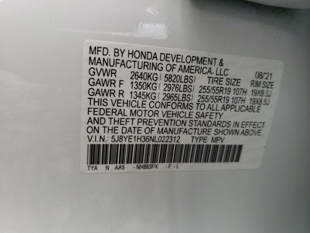 2022 ACURA MDX - 5J8YE1H36NL022312