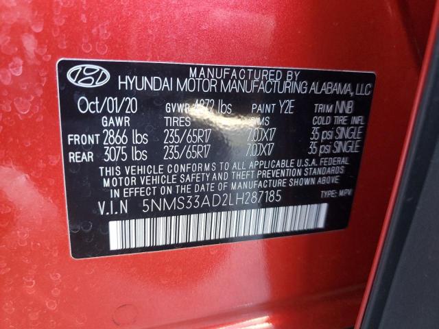 2020 HYUNDAI SANTA FE S - 5NMS33AD2LH287185