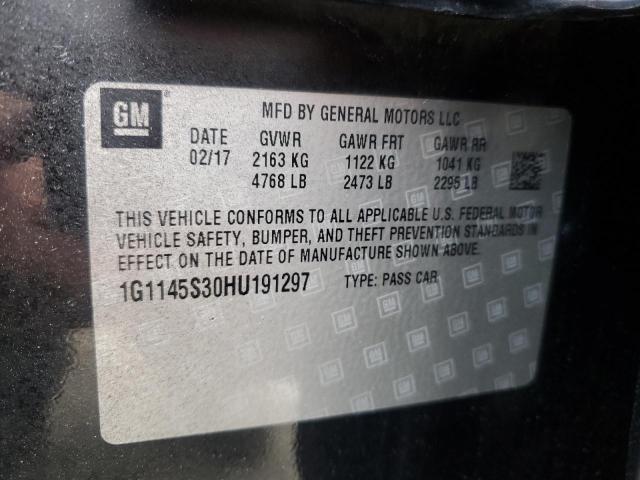 2017 CHEVROLET IMPALA PRE 1G1145S30HU191297