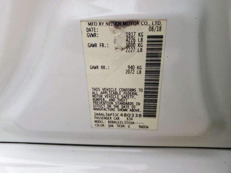 2018 NISSAN ALTIMA 2.5 - 1N4AL3AP3JC480338