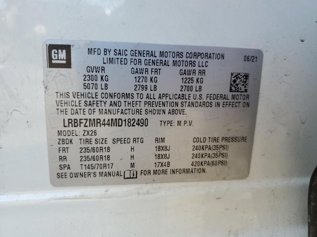 2021 BUICK ENVISION P LRBFZMR44MD182490
