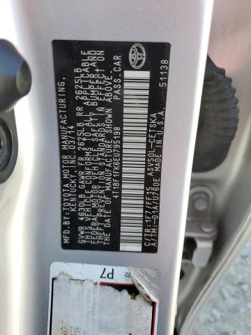 2014 TOYOTA CAMRY L - 4T1BF1FK6EU795198