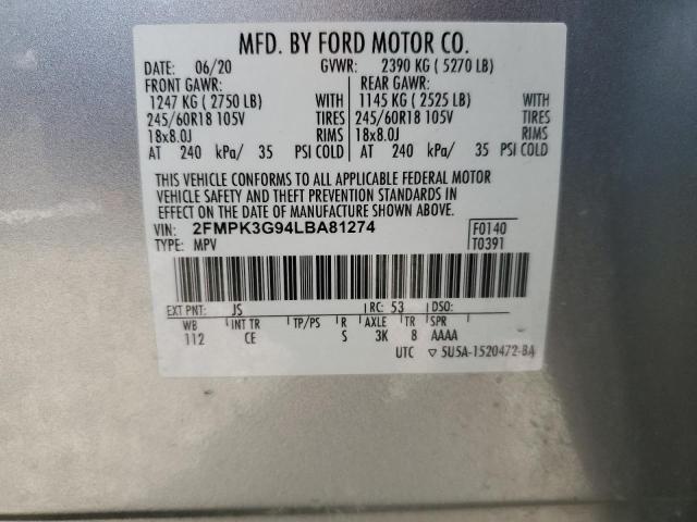 2020 FORD EDGE SE 2FMPK3G94LBA81274