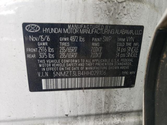 2017 HYUNDAI SANTA FE S - 5NMZT3LB4HH029106
