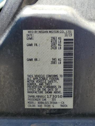 2020 NISSAN ALTIMA S - 1N4BL4BVXLC173050