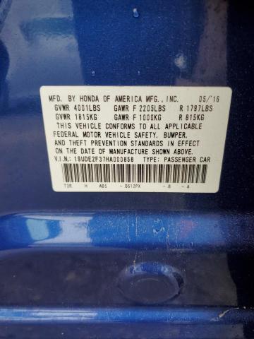 2017 ACURA ILX BASE W - 19UDE2F37HA000858