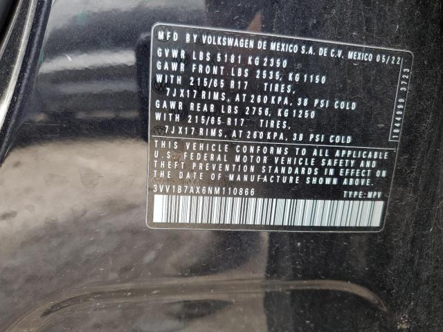 2022 VOLKSWAGEN TIGUAN S - 3VV1B7AX6NM110866