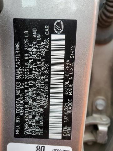 2020 LEXUS ES 350 LUX 58AEZ1B18LU073576