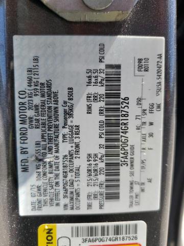 2016 FORD FUSION S - 3FA6P0G74GR187526
